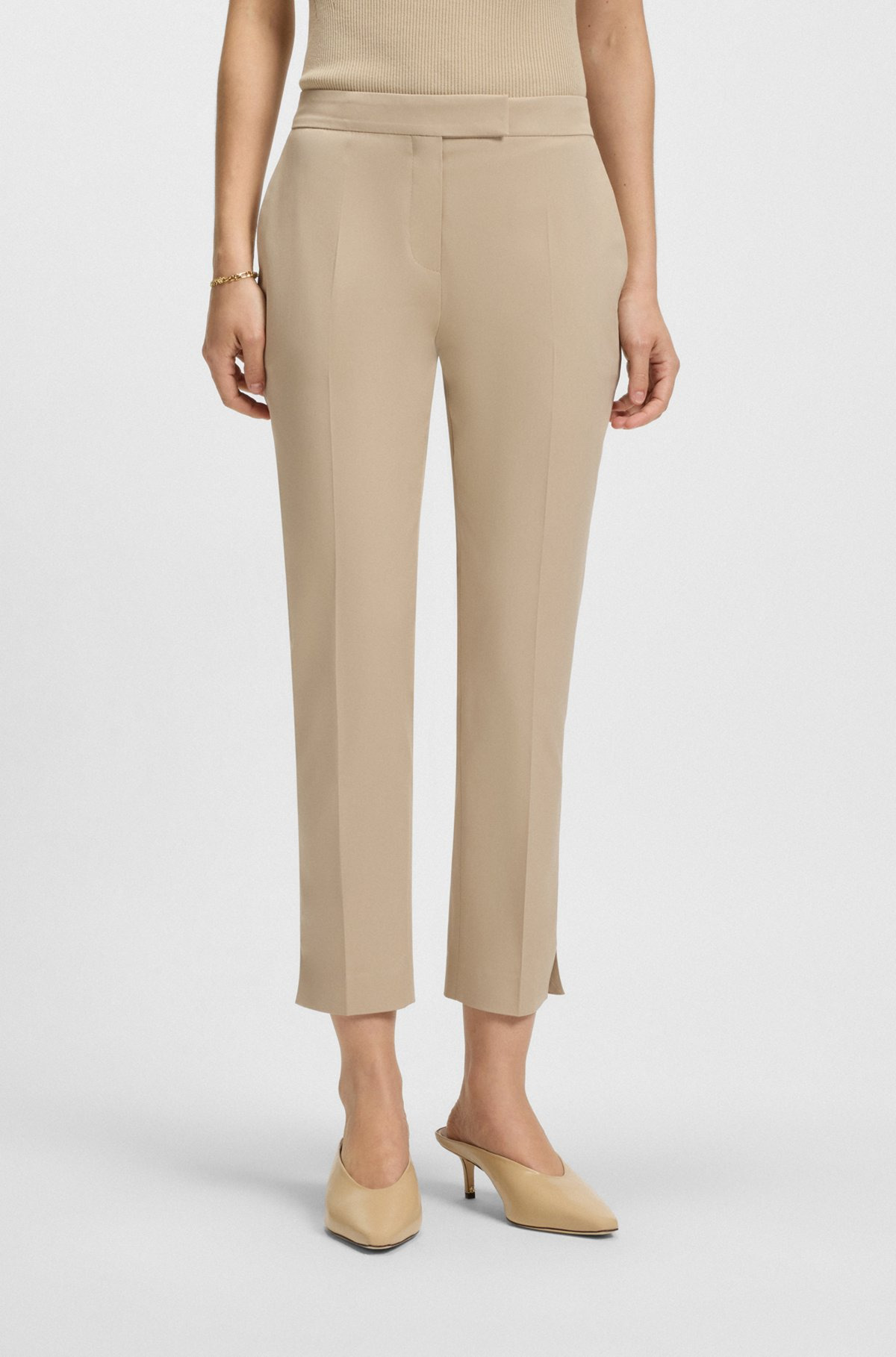 SLIM-FIT PANTS IN STRETCH COTTON - 2