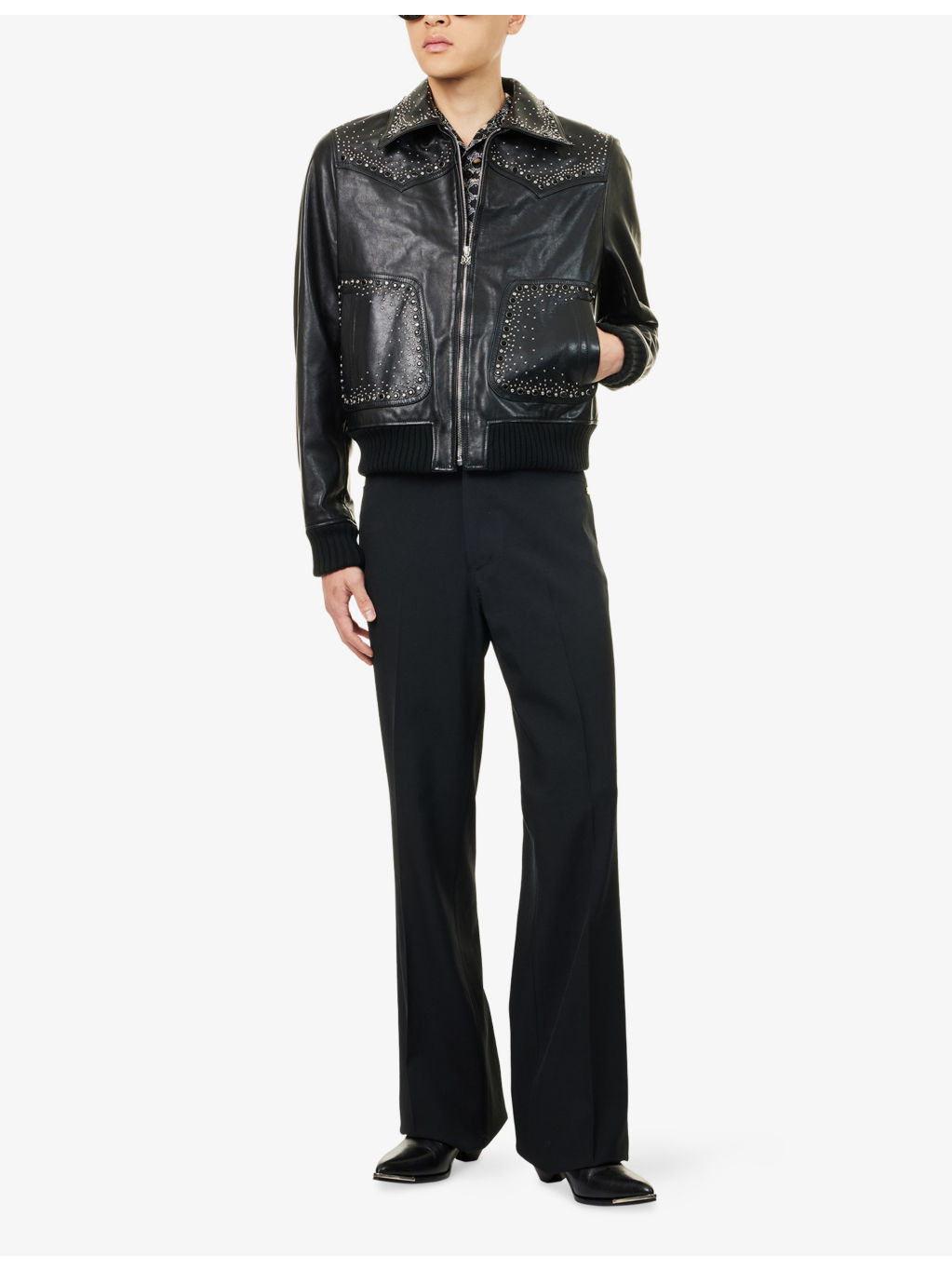 Crystal Western Leather Jacket - 2