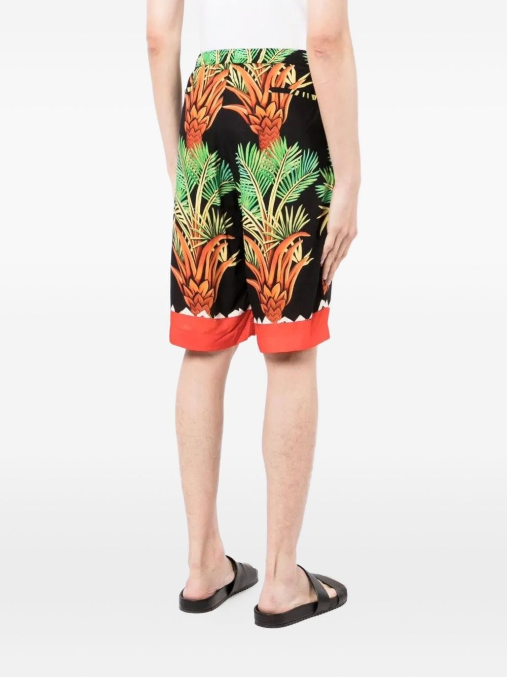 palm-tree print shorts - 4
