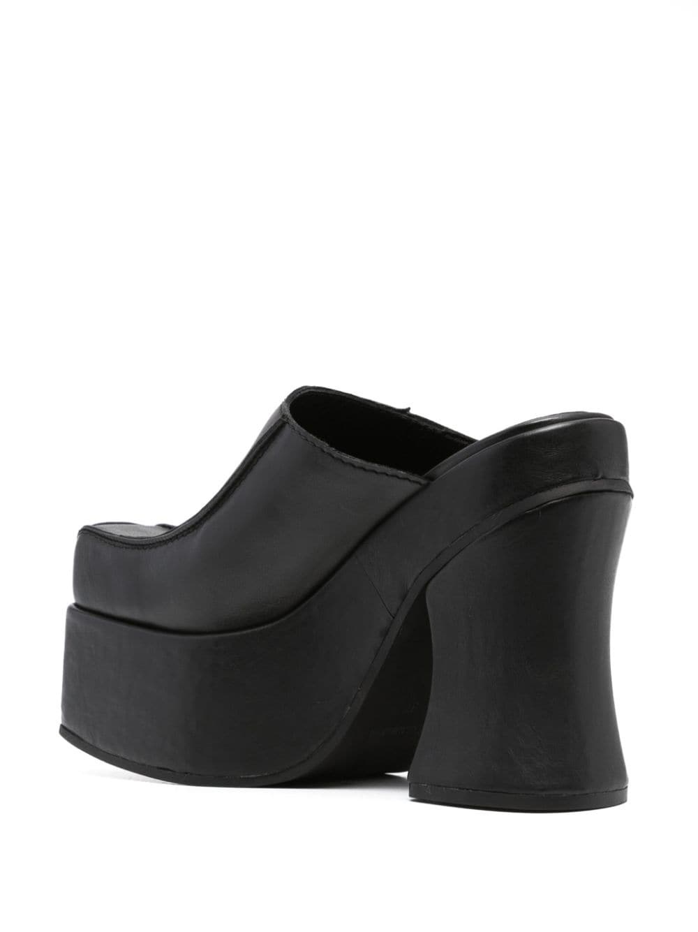 135mm square-toe platform mules - 3