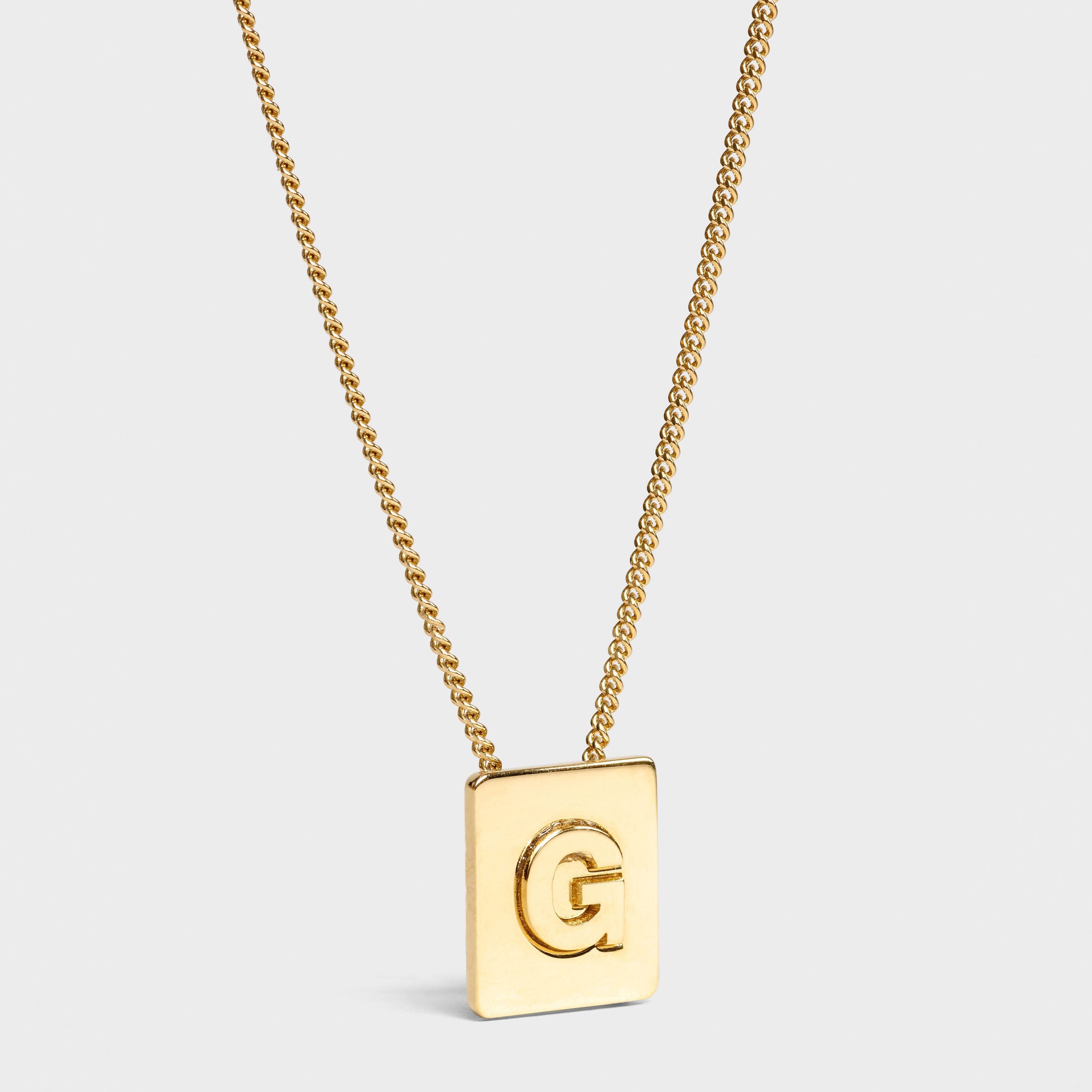 Alphabet G Necklace in Brass with Gold finish - 1