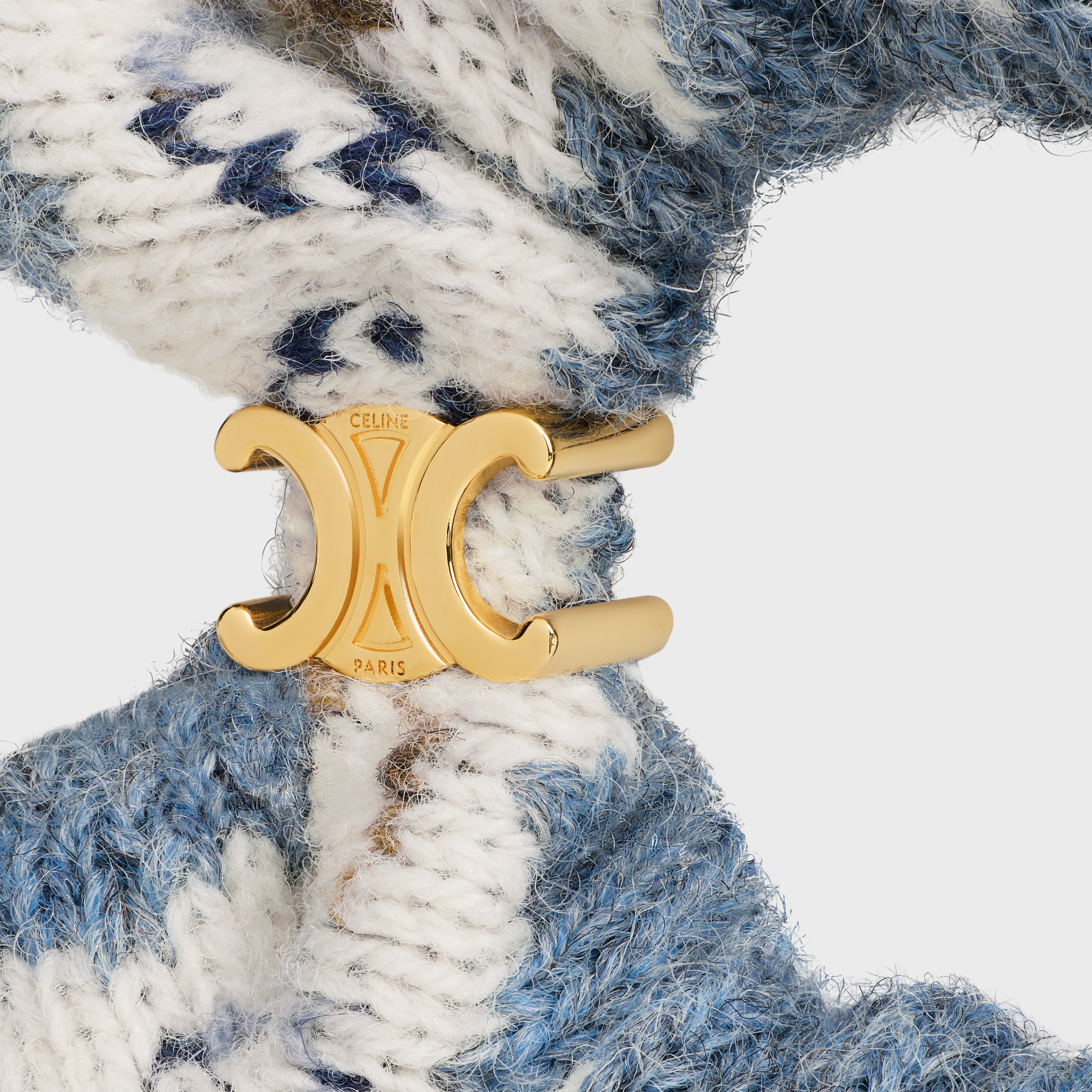 Celine Scrunchy Fair Isle in Wool and Brass with Gold finish - 2