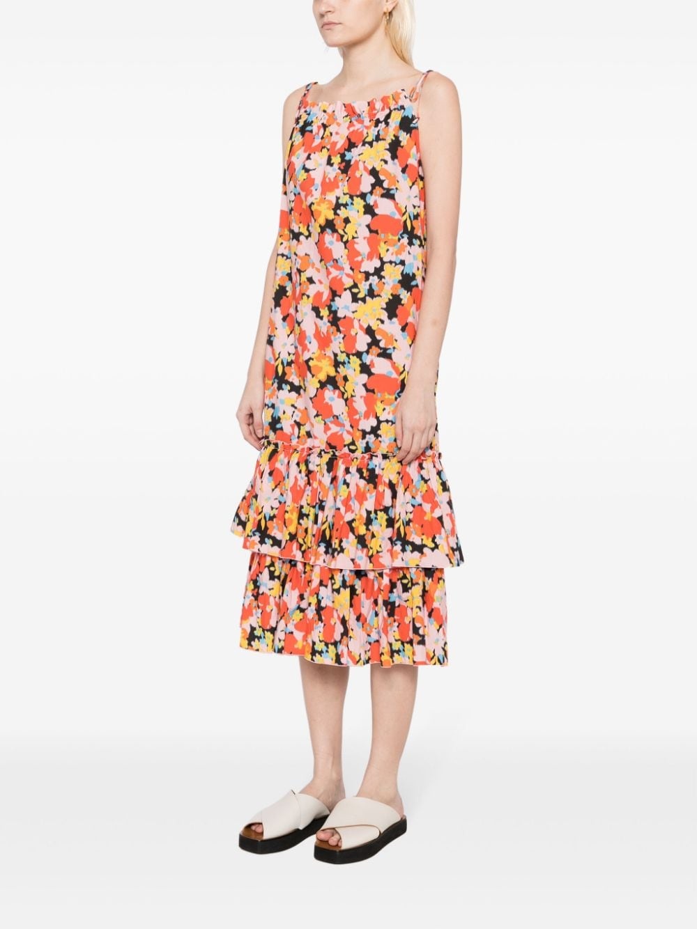 floral-print cotton dress - 3