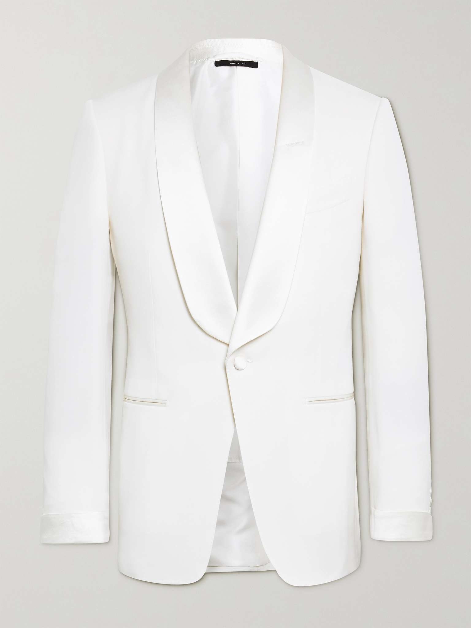 O'Connor Slim-Fit Satin-Trimmed Wool and Mohair-Blend Tuxedo Jacket - 1