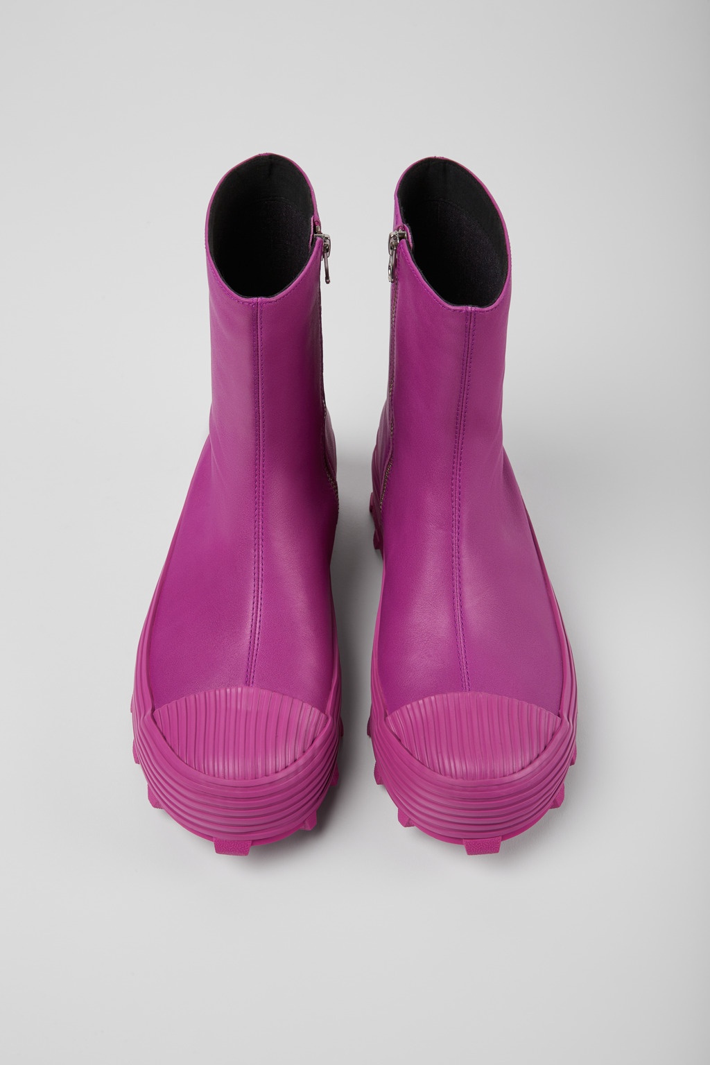Purple leather boots - 4