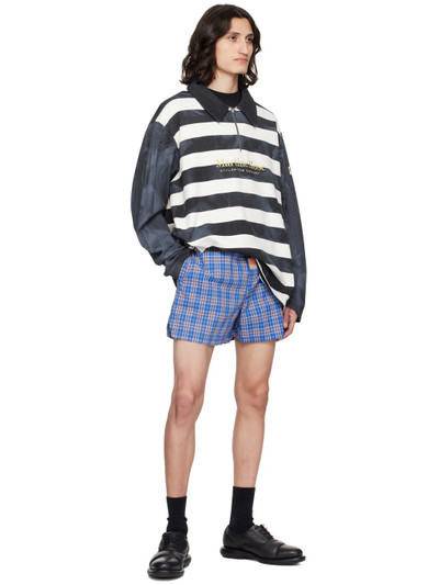 Martine Rose Blue Check Shorts outlook