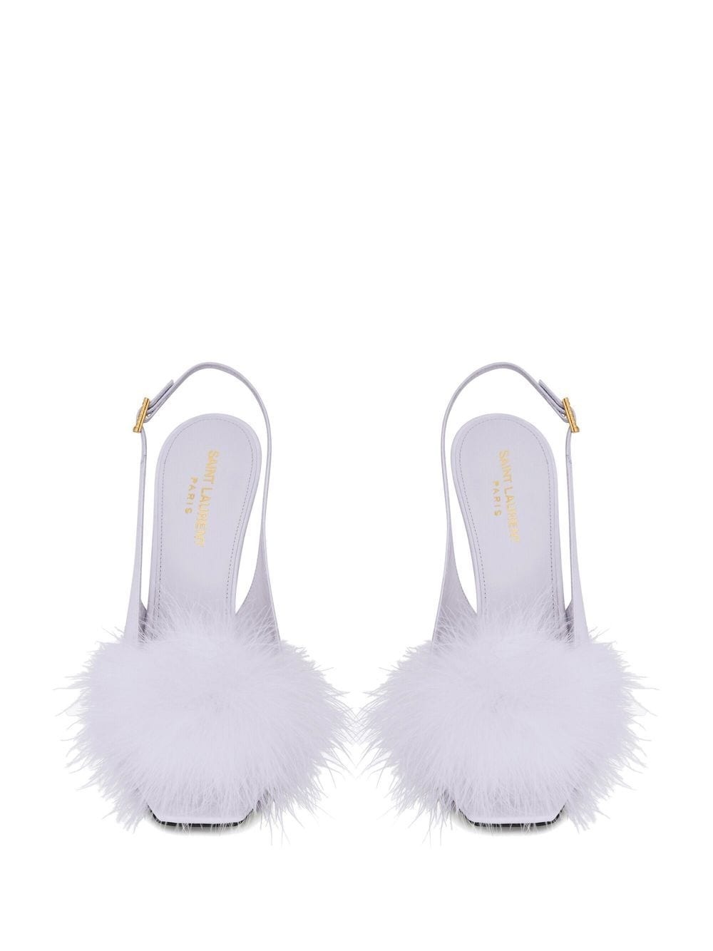faux-fur detail 110mm sandals - 3