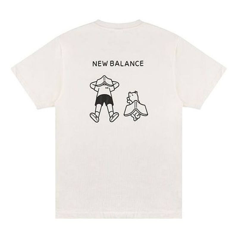 New Balance x Noritake Crossover Funny Pattern Sports Round Neck Short Sleeve Unisex White AMT12347- - 1