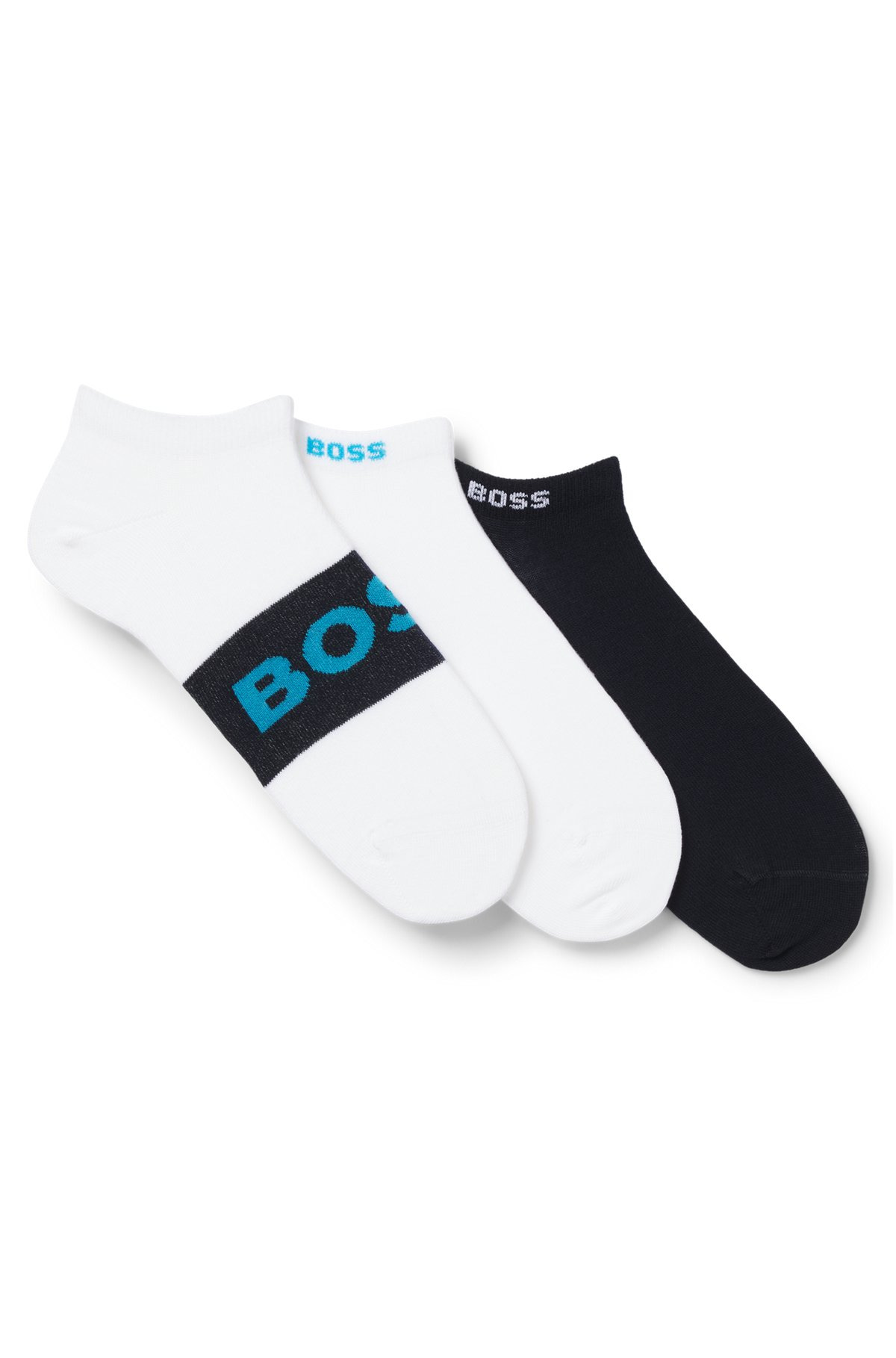 THREE-PACK OF ANKLE-LENGTH SOCKS IN A COTTON BLEND - 1