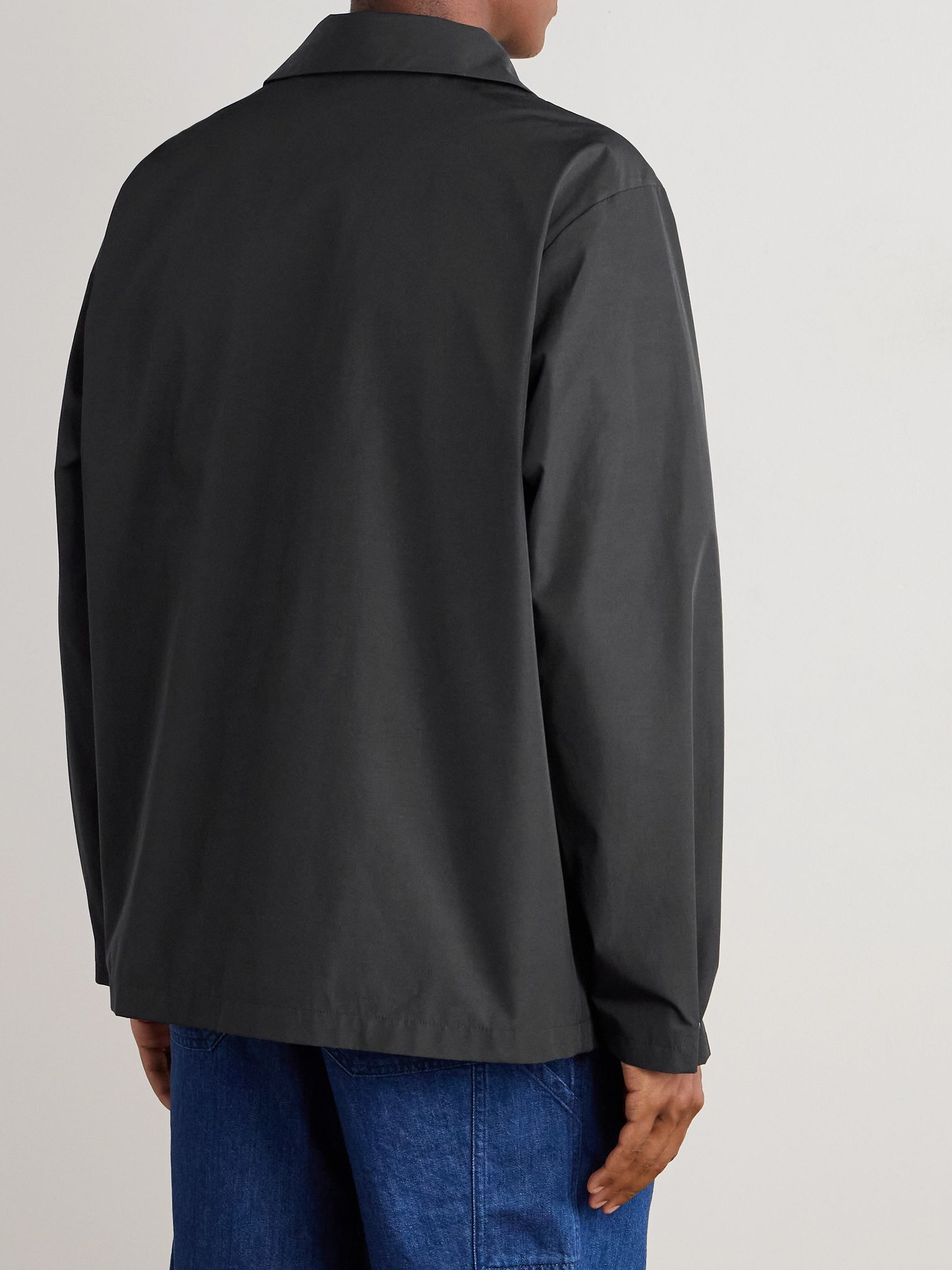 Regis Logo-Embroidered Shell Jacket Black - 3