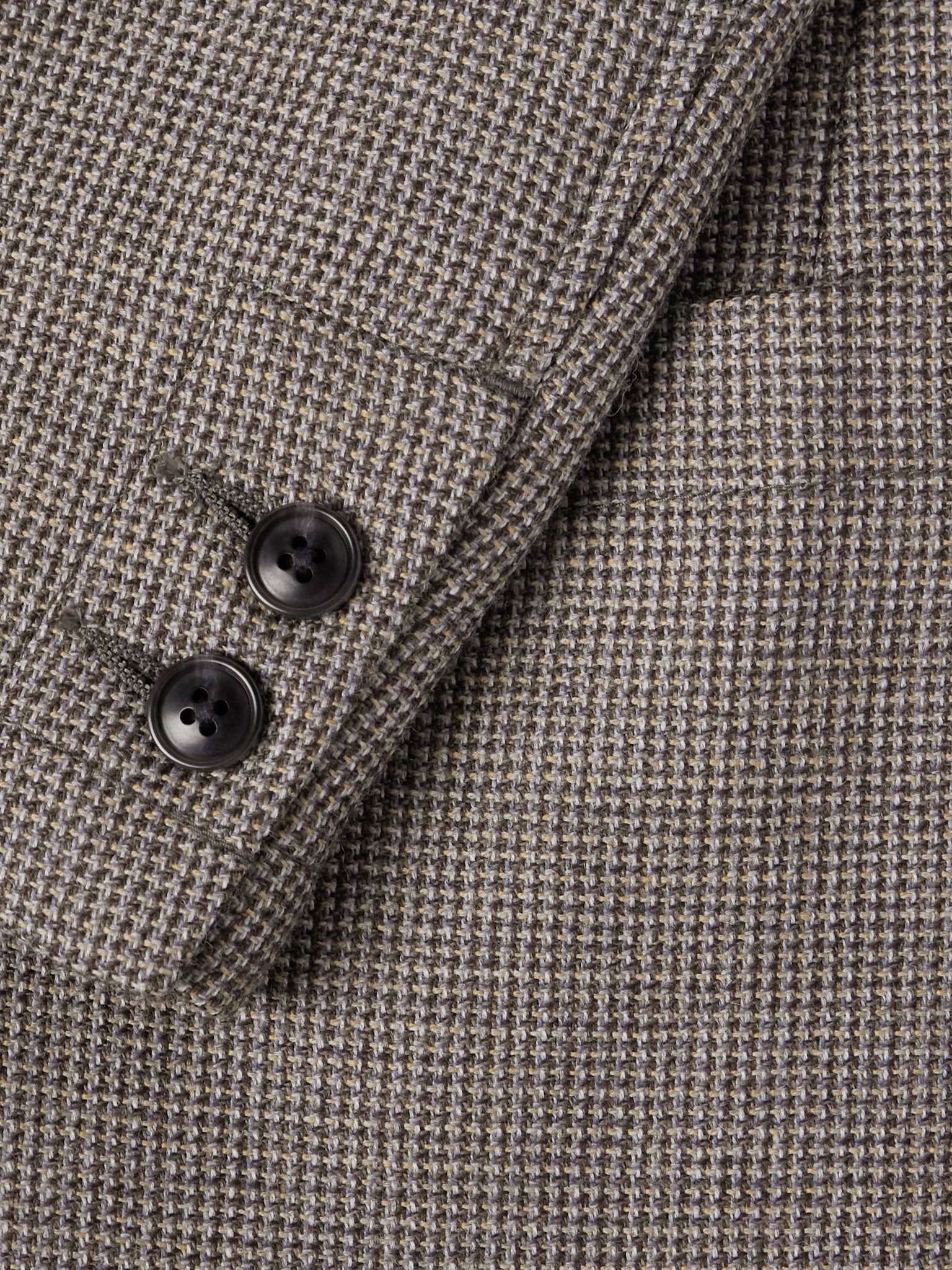 Checked Wool Suit Jacket - 5