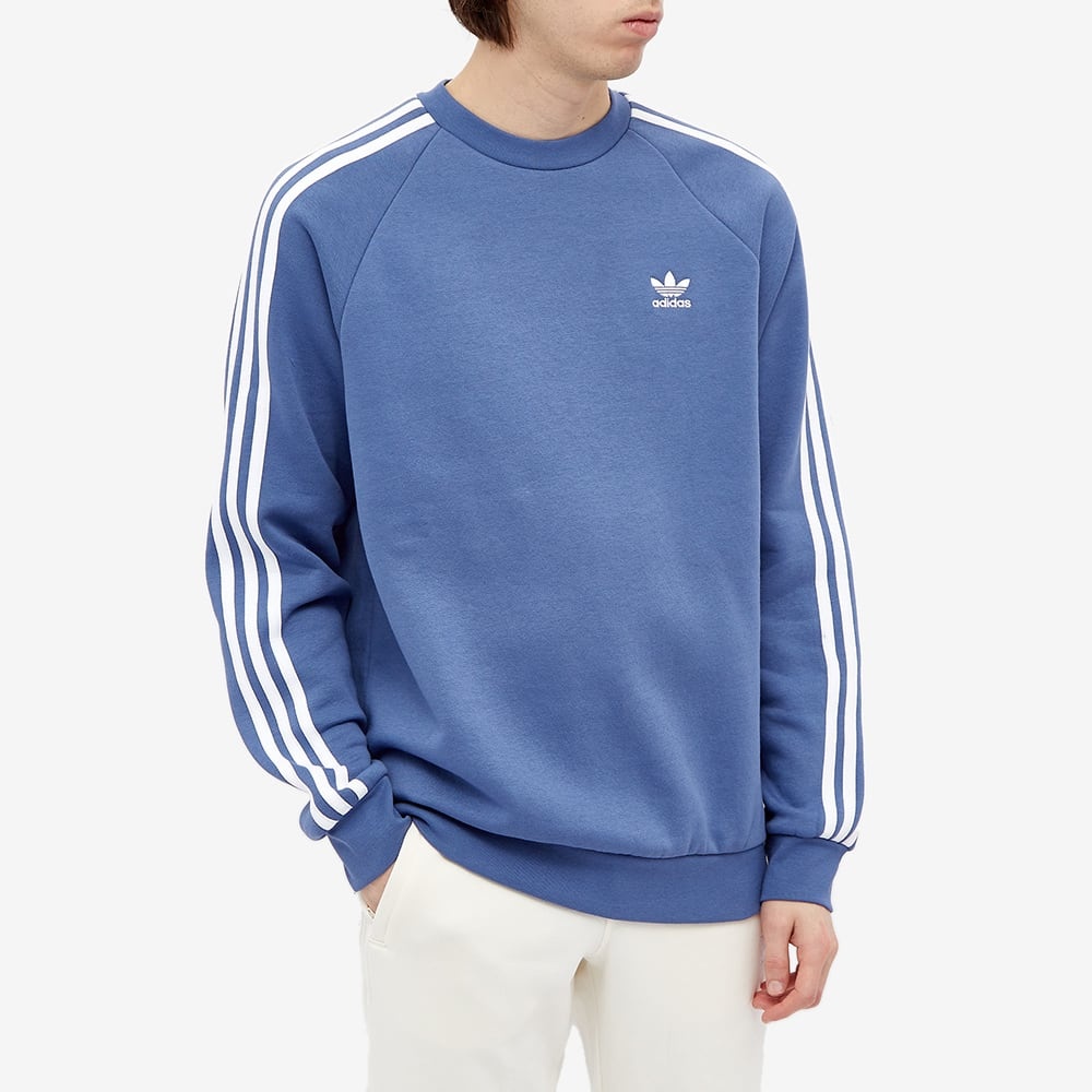 Adidas 3 Stripe Crew Sweat - 4