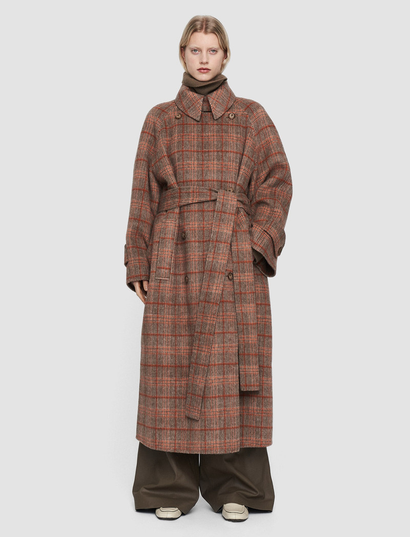 JOSEPH Double Face Plaid Chatsworth Coat outlook