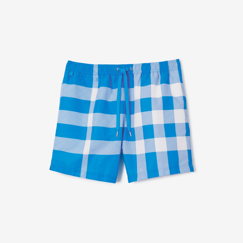 Exaggerated Check Drawcord Swim Shorts 1