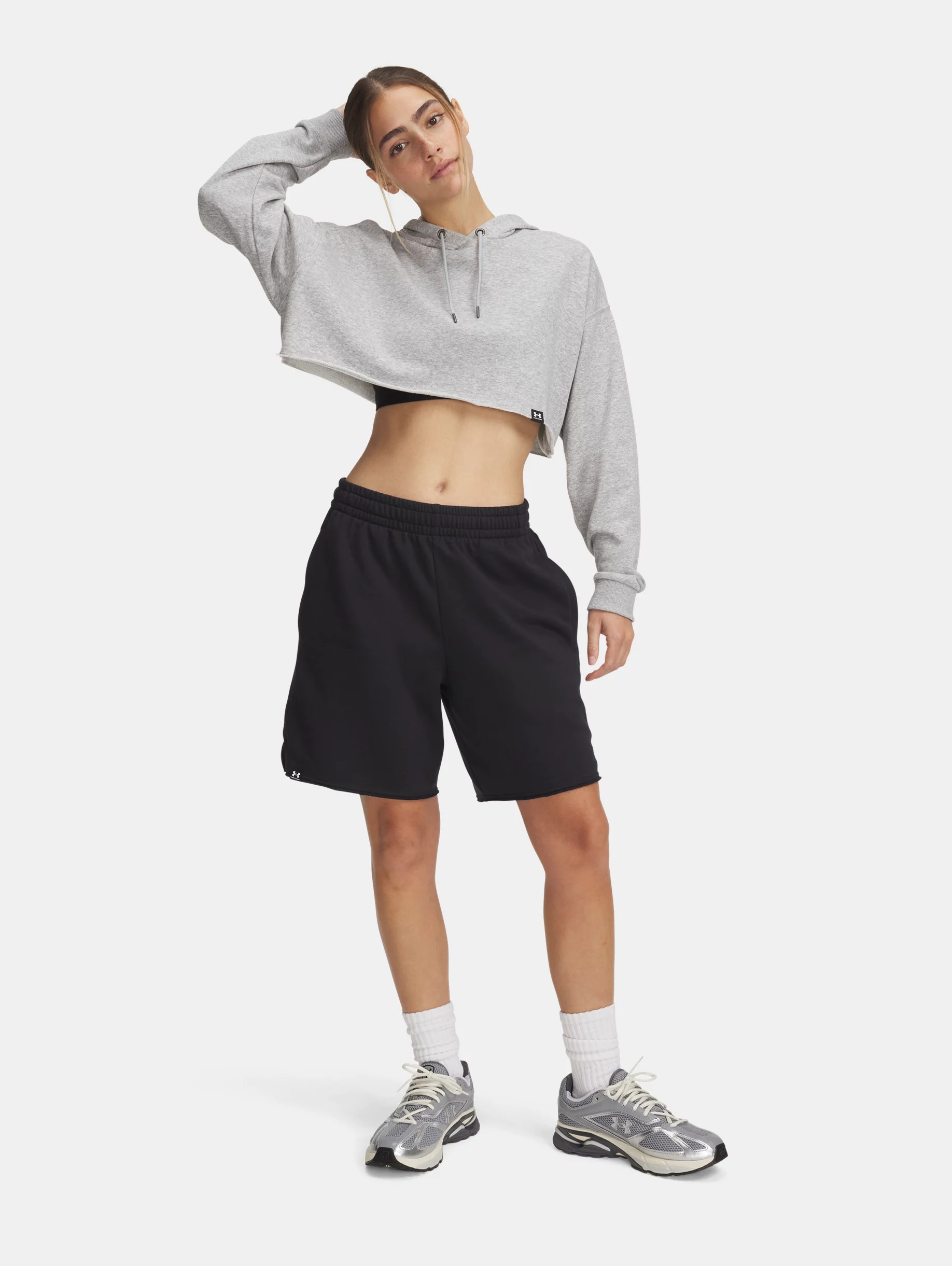 Women's UA Icon Terry Long Shorts - 3