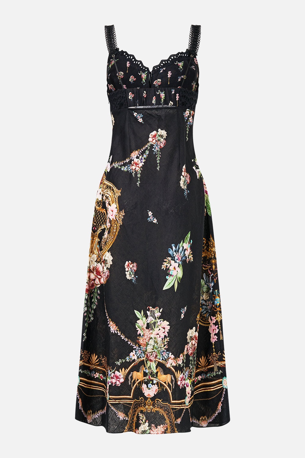 EMBROIDERED BODICE BIAS DRESS - 7