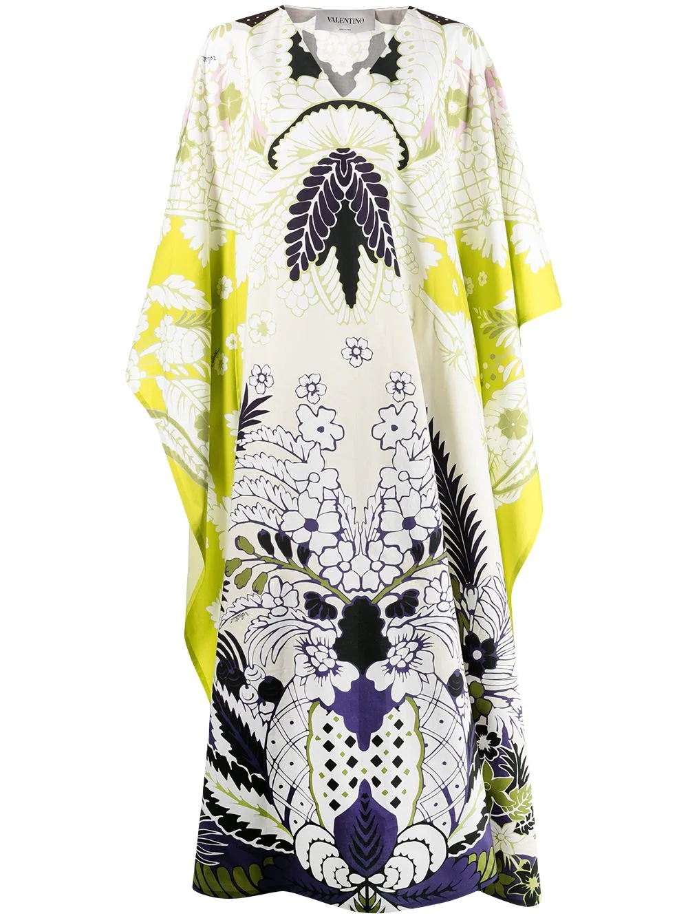 World Arazzo print cape-style draped dress - 1