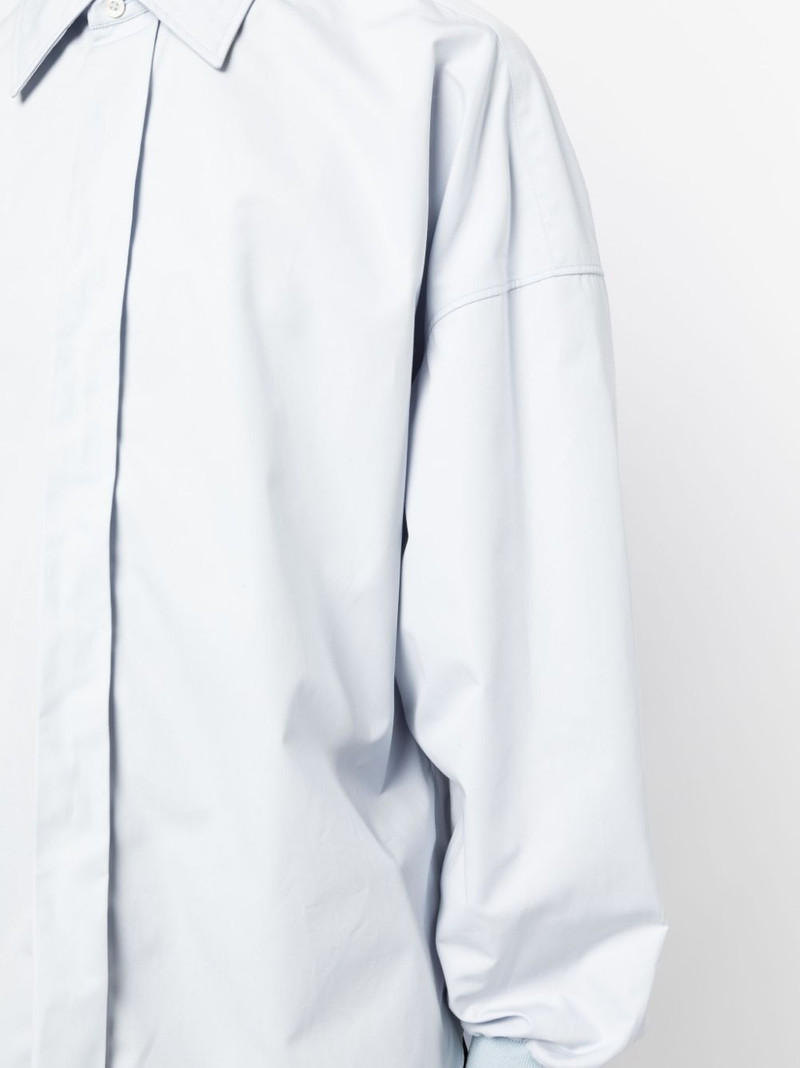 ribbed-cuff silk-blend shirt 5