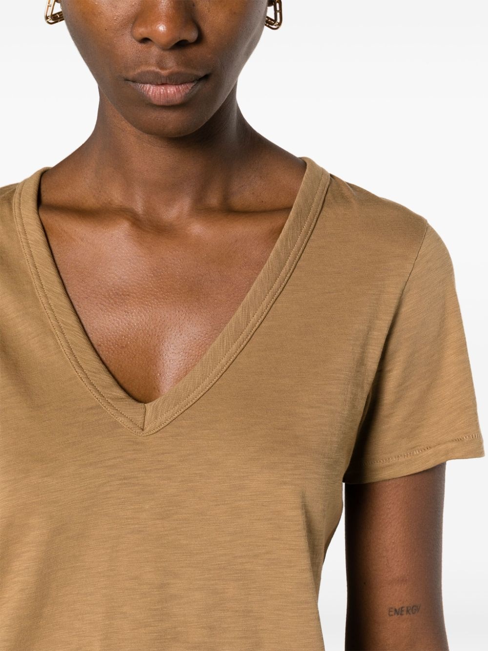 Slub V-neck T-shirt - 5