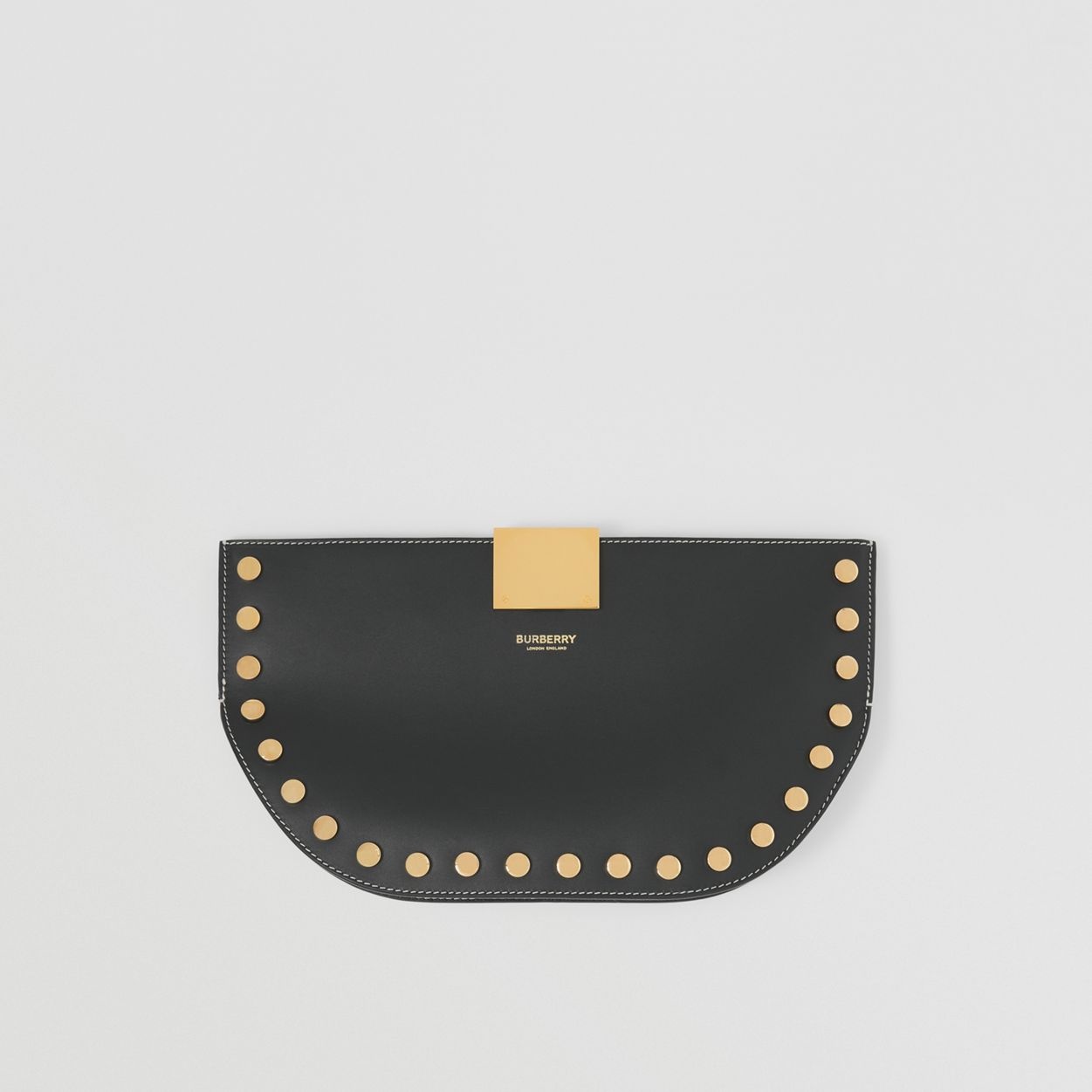 Studded Leather Olympia Clutch - 1