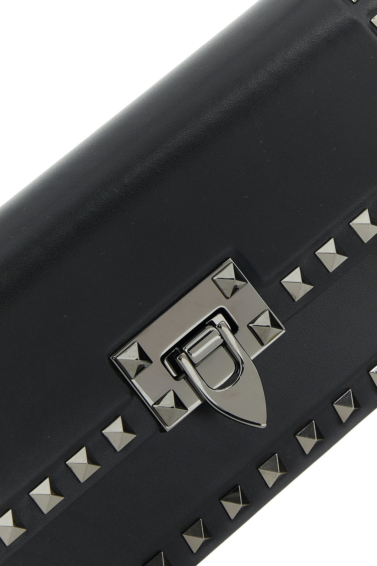 Black leather Rockstud shoulder bag - 4