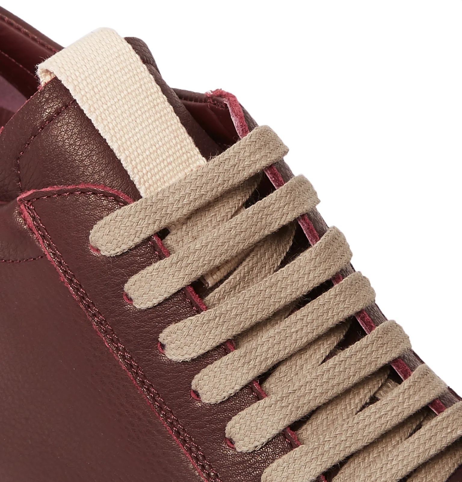 Clear Sole Grosgrain-Trimmed Leather Sneakers - 12