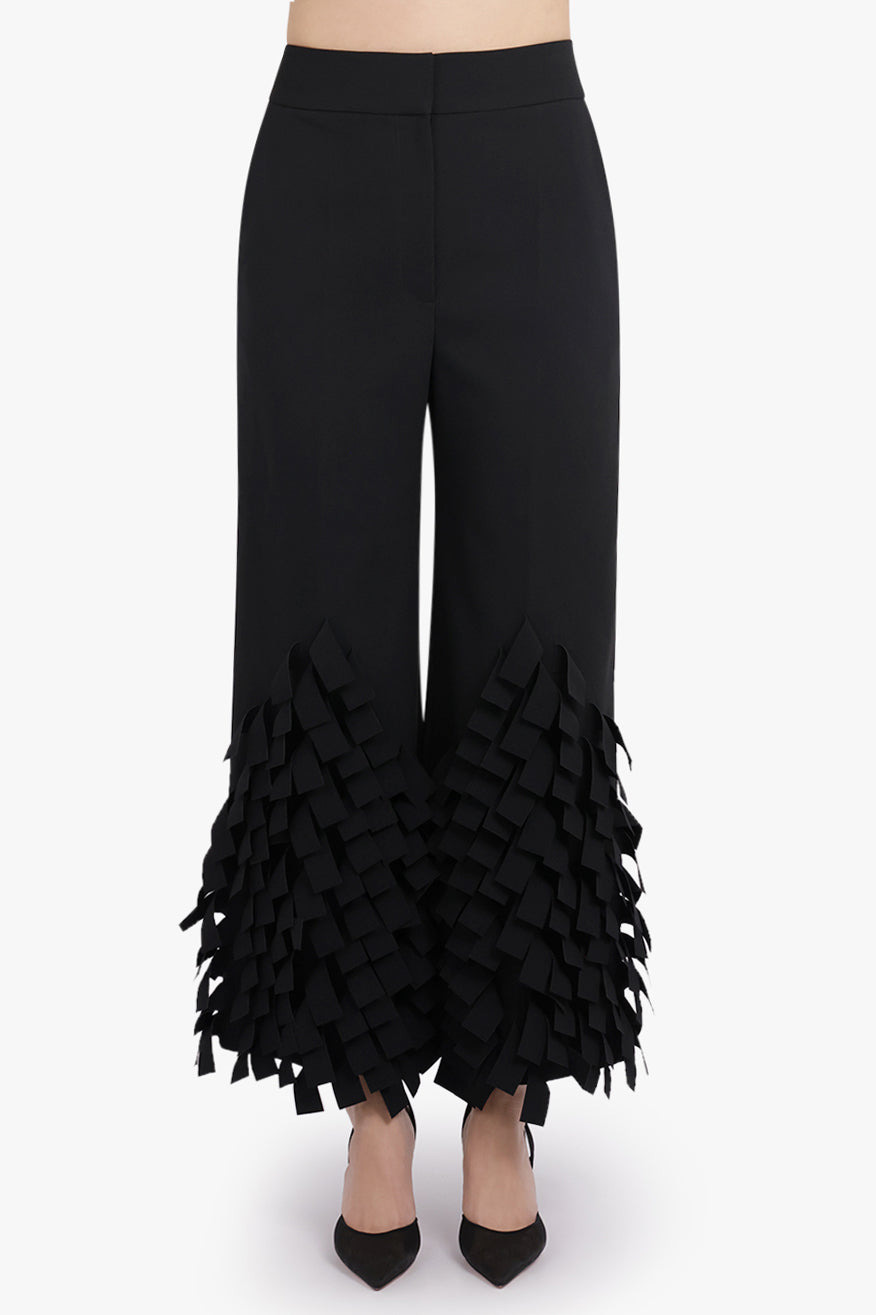 MULTI RECTANGLE CULOTTE PANT | BLACK - 3
