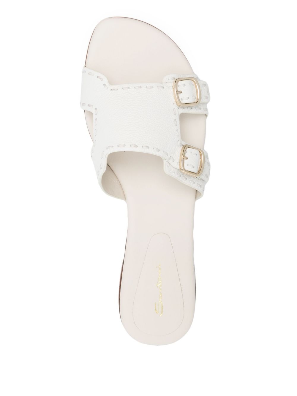 leather flat sandals - 4