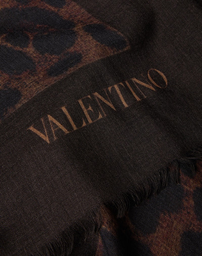 Valentino CASHMERE AND SILK SHAWL WITH ANIMALIER PRINT outlook