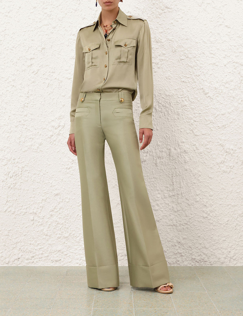 Zimmermann REBELLION LOW-RISE FLARE PANT outlook