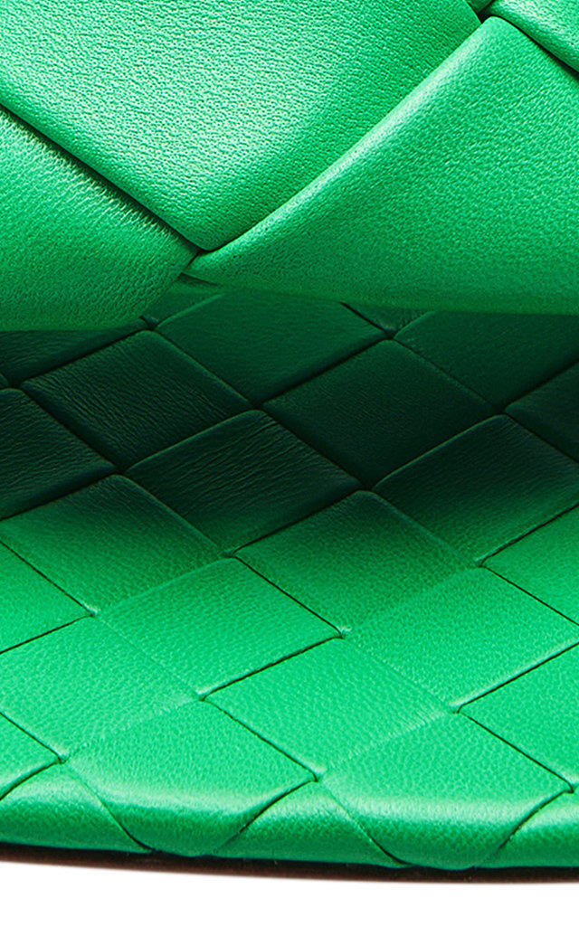 The Lido Intrecciato Leather Sandals green - 9