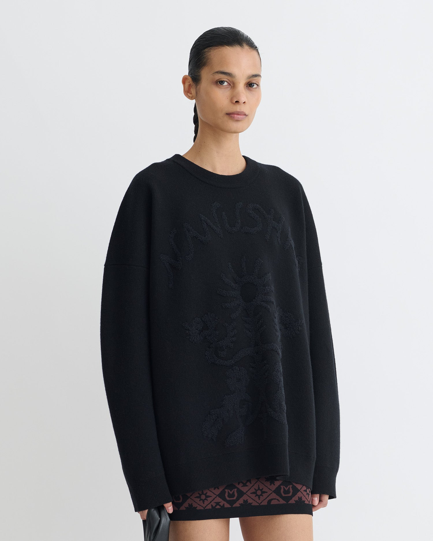 Merino and Terry Jacquard Sweater - 4