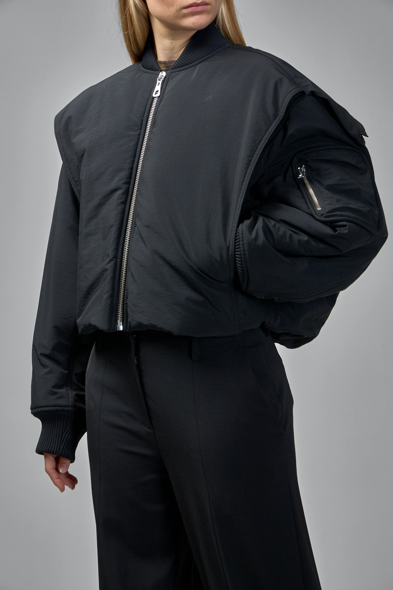 Hooded Bomber Jacket - 4