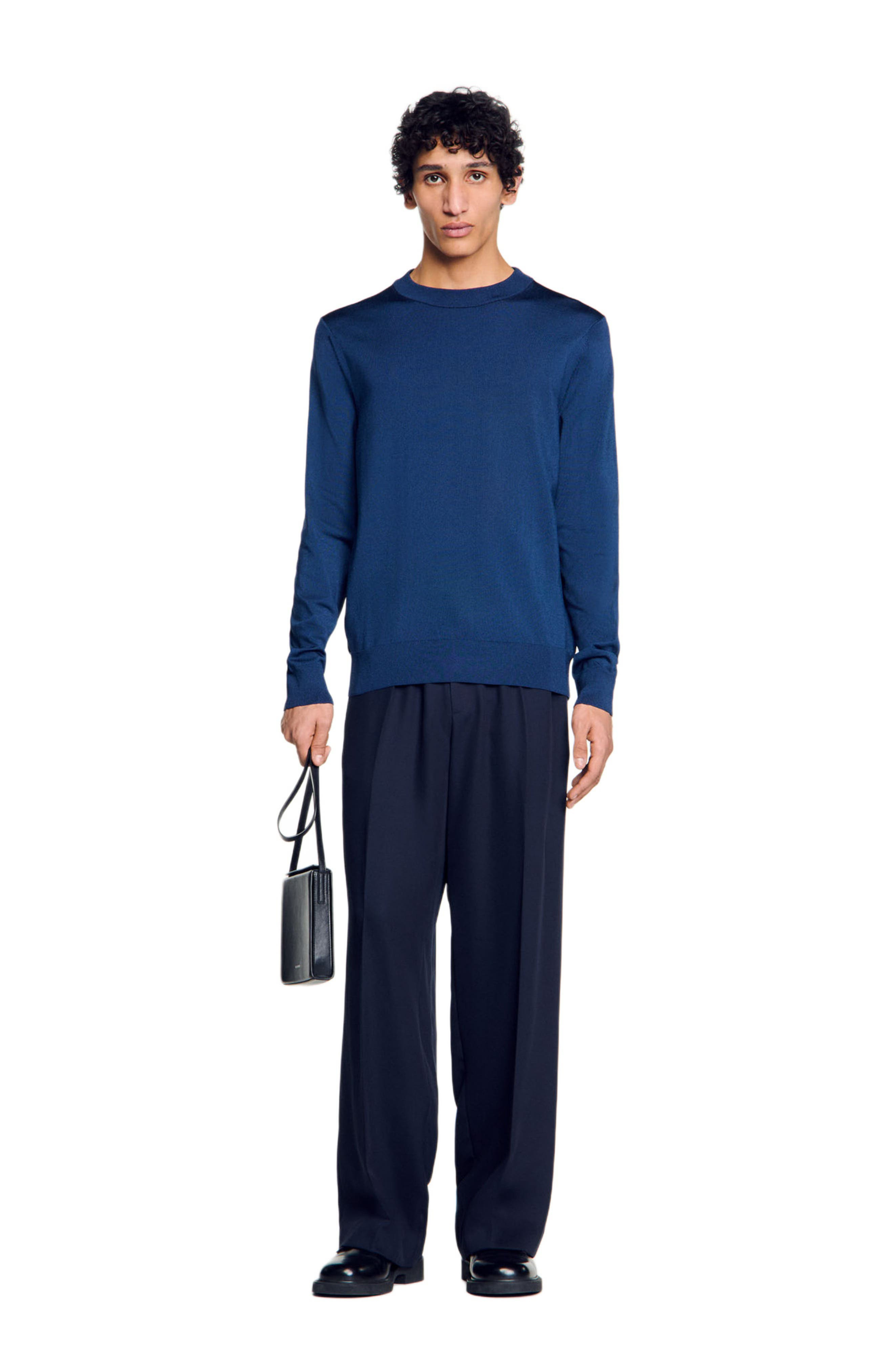 SANDRO Fine knit sweater in Royal Blue at Nordstrom - 6