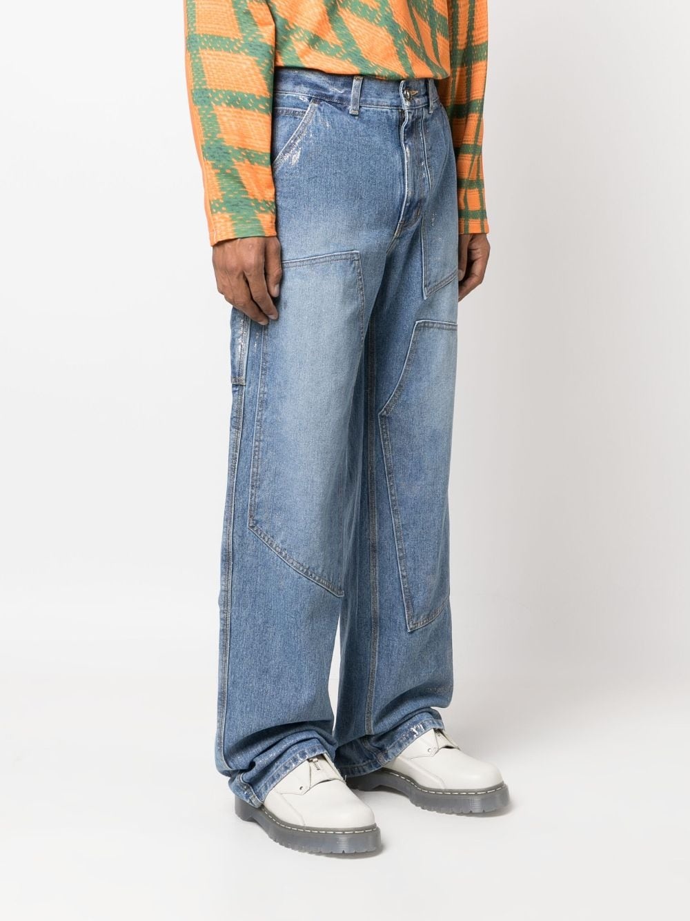 mid-rise wide-leg jeans - 5