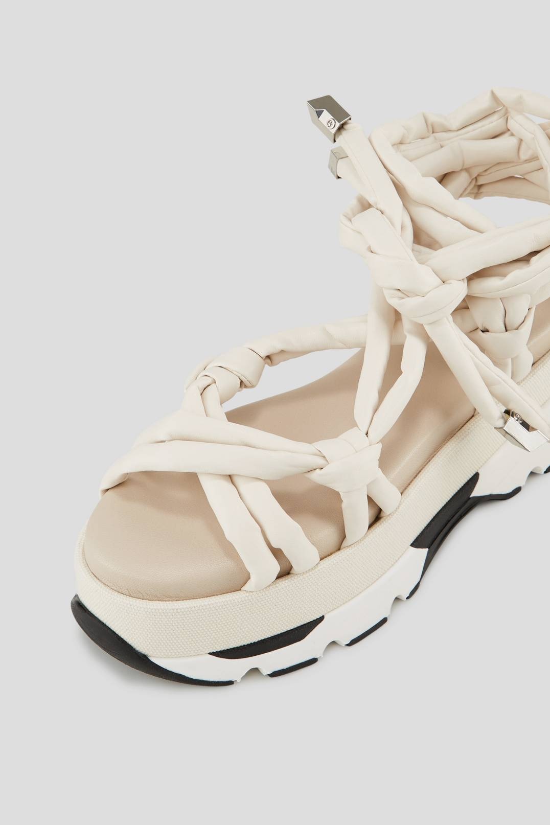 SARAGOSSA PLATFORM SANDALS IN SAND - 3