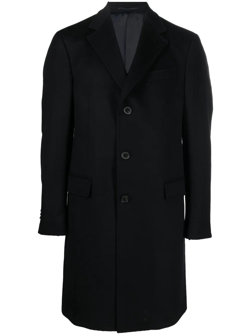 single-breasted cashmere coat - 1