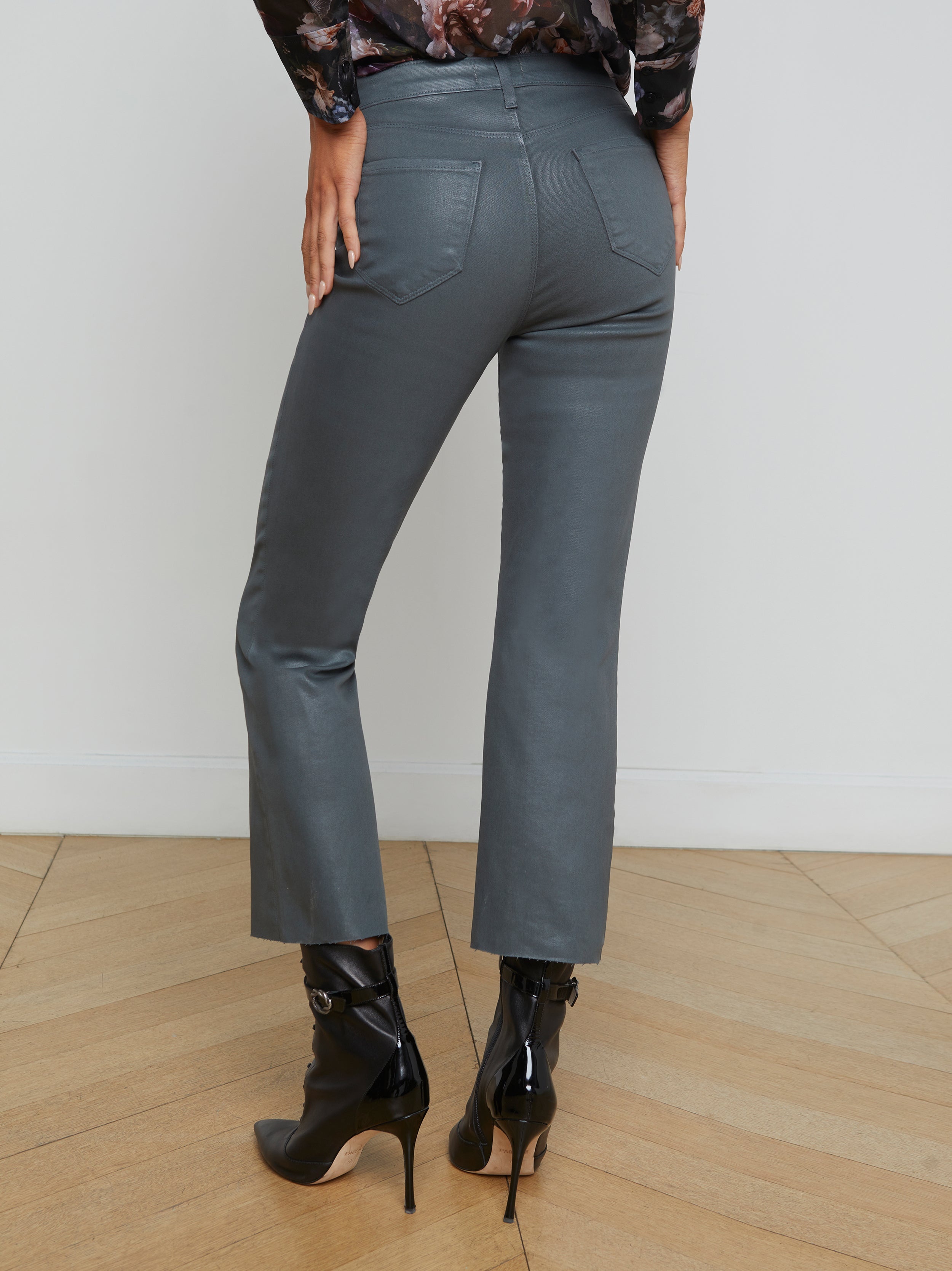 Kendra Coated Cropped Flare Jean - 5