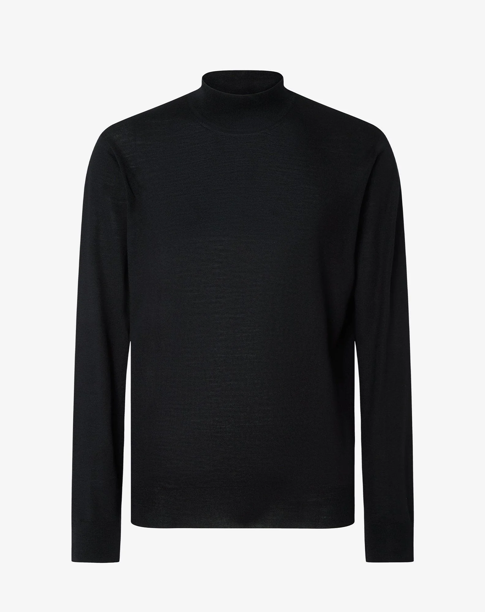 Black ultra fine 120's wool turtleneck - 1