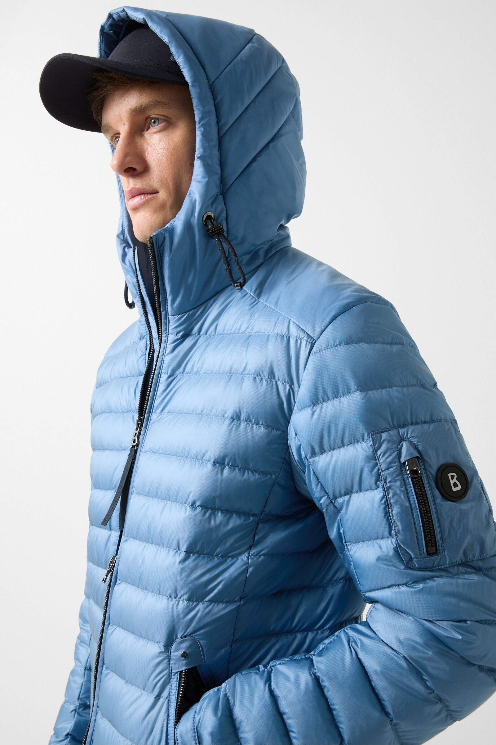Loke lightweight down jacket in Light blue - 5