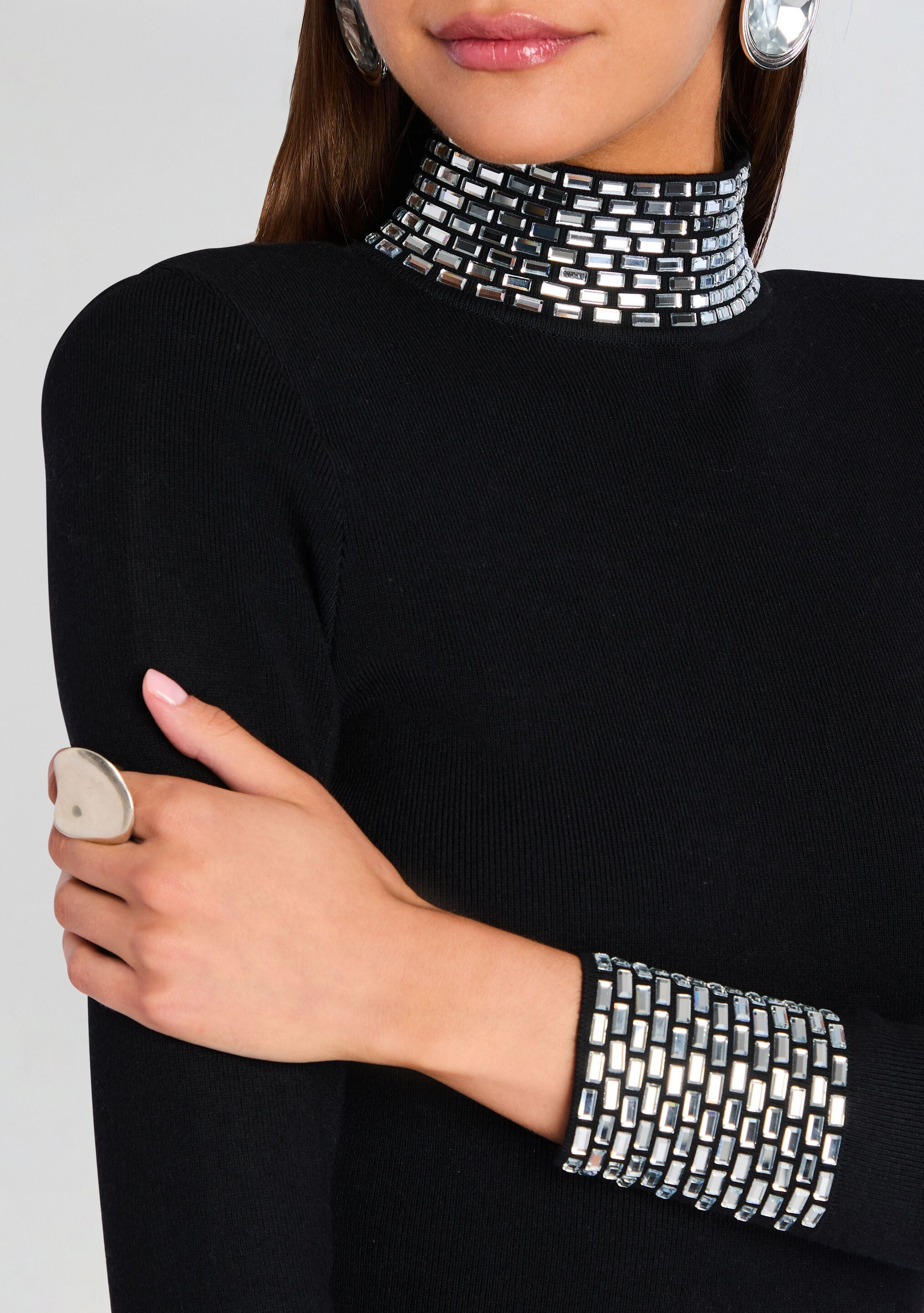 CORINTH EMBELLISHED KNIT DRESS - 2