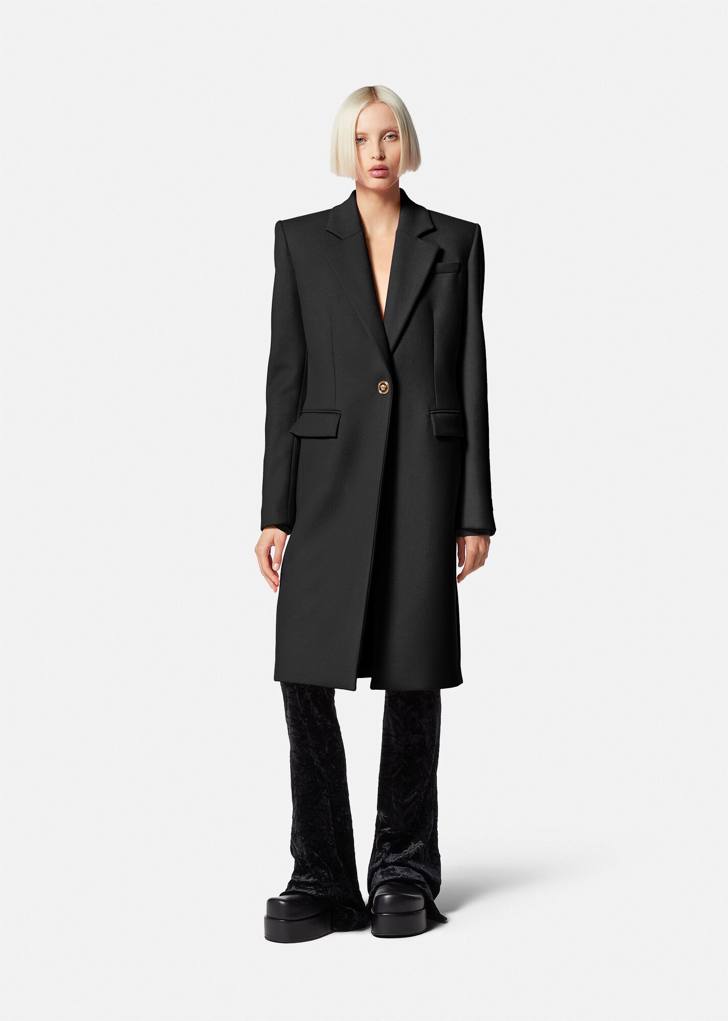 Medusa Long Wool Coat - 3