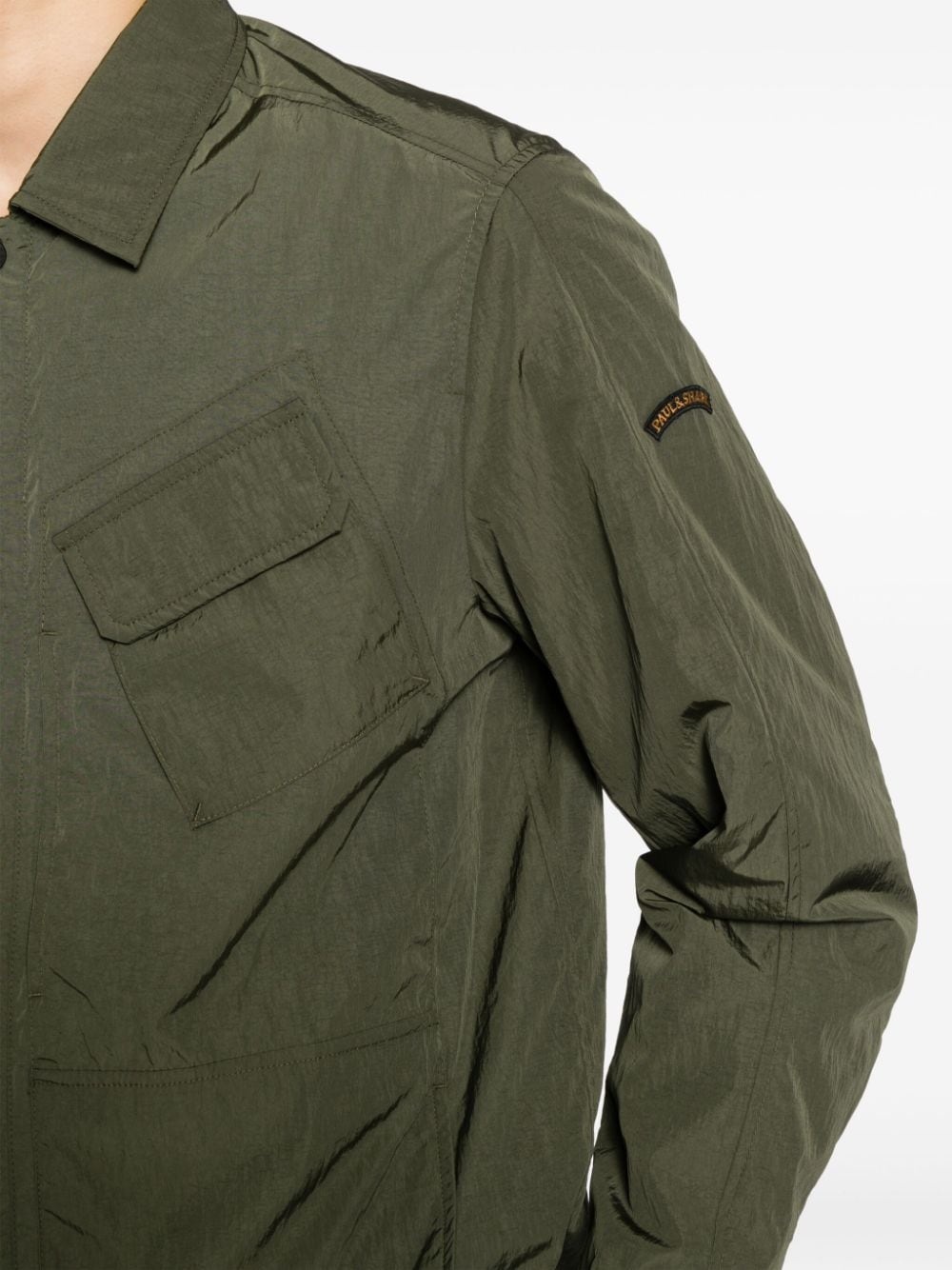 multi-pocket shirt jacket - 5