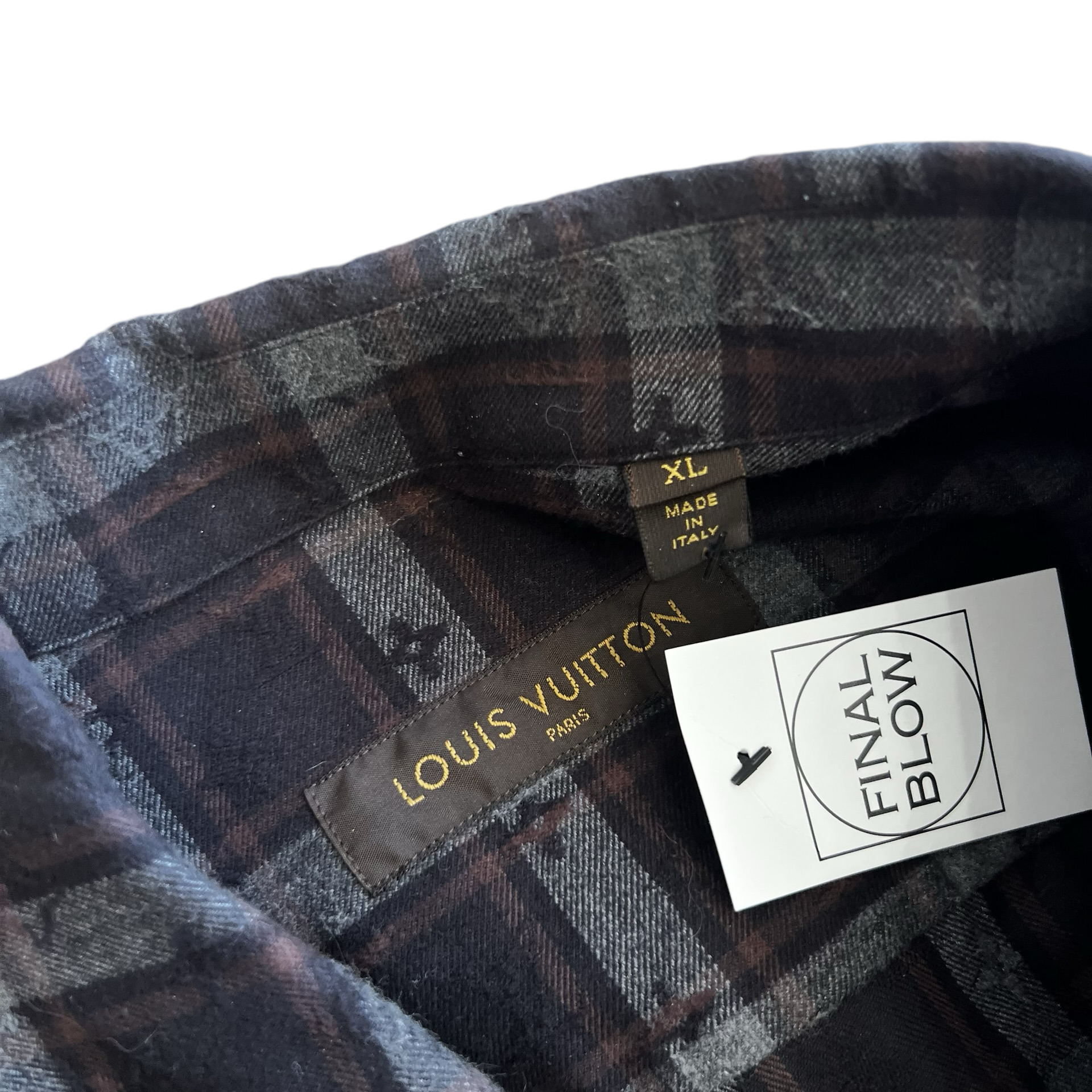 Louis Vuitton Monogram Flannel Button Up Shirt SZ XL - 4