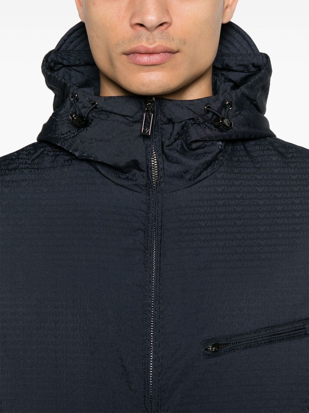 logo-jacquard jacket - 5