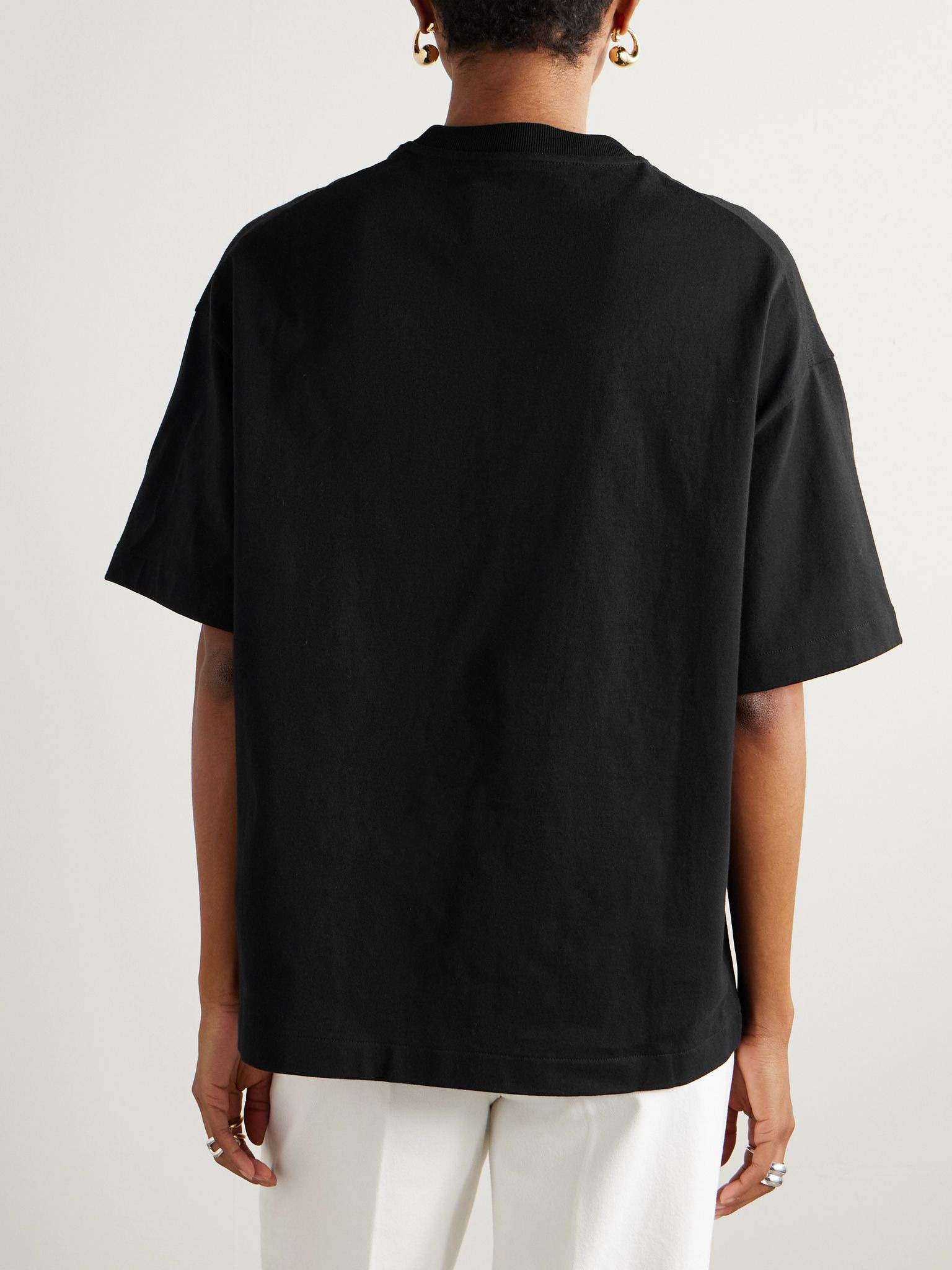 Printed cotton-jersey T-shirt Black - 3