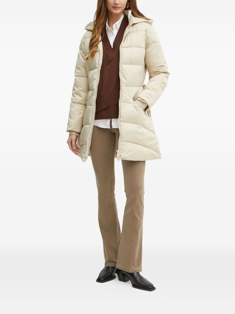 quilted belted jacket - 2