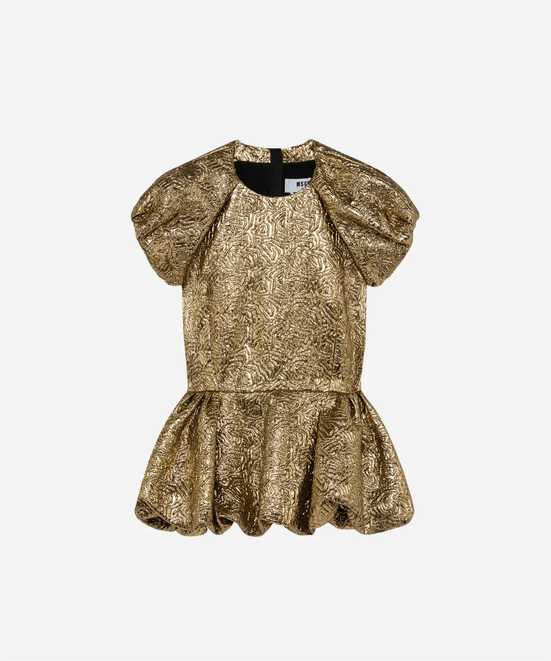 Brocade blouse with ruffle - 1