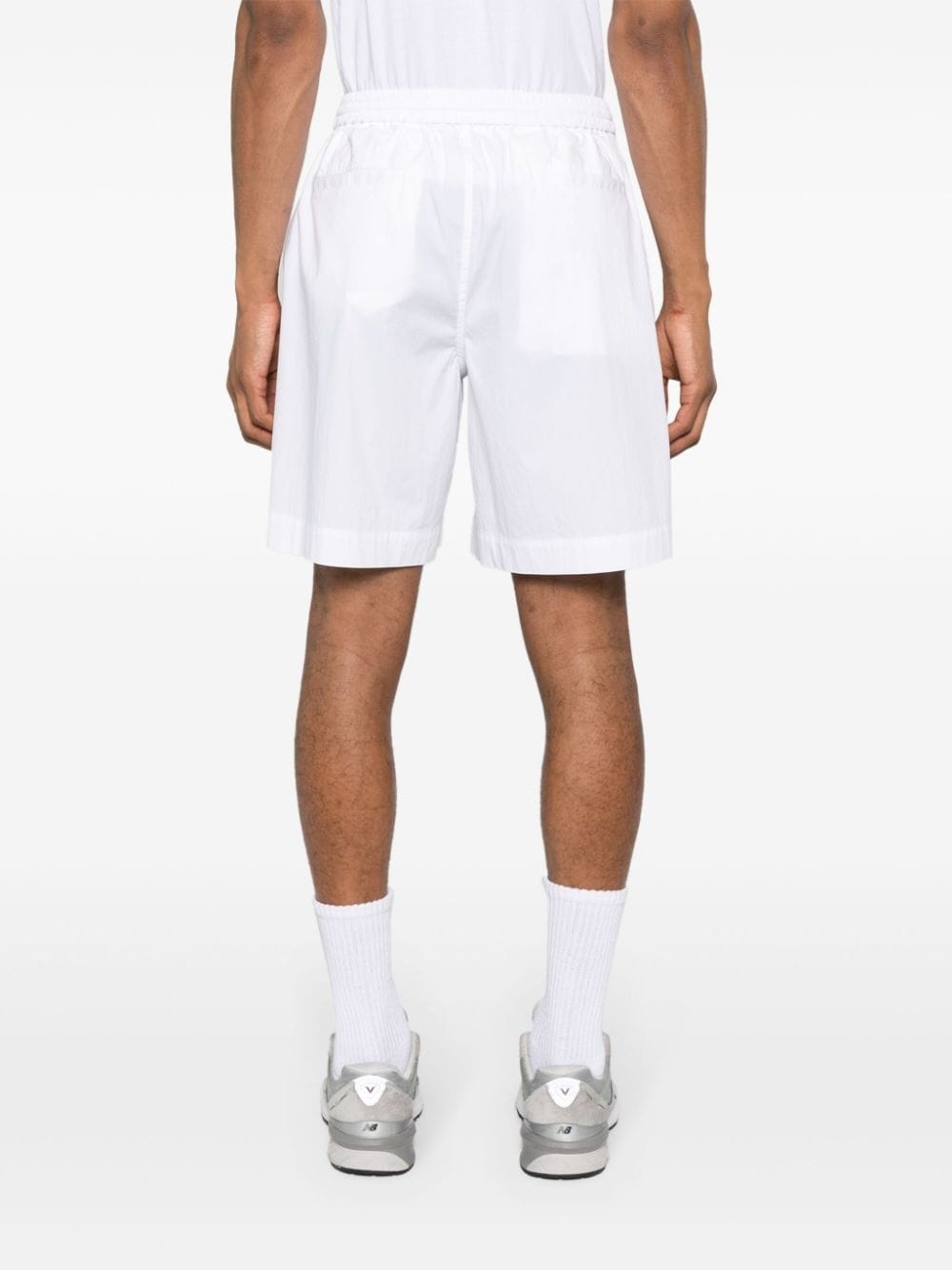 elasticated-waist poplin shorts - 4