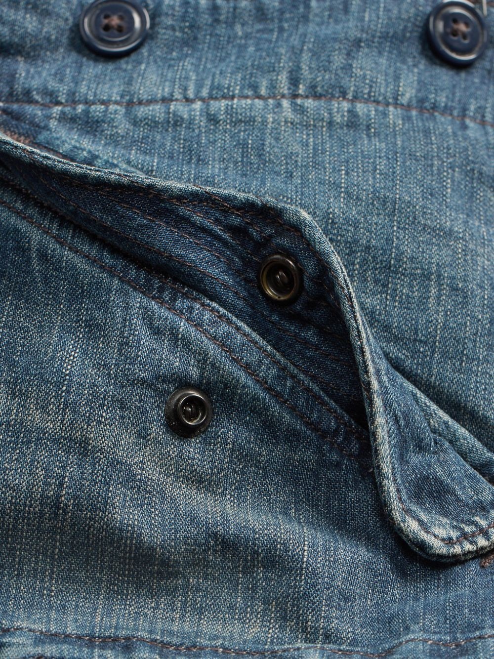 cargo denim shorts - 3